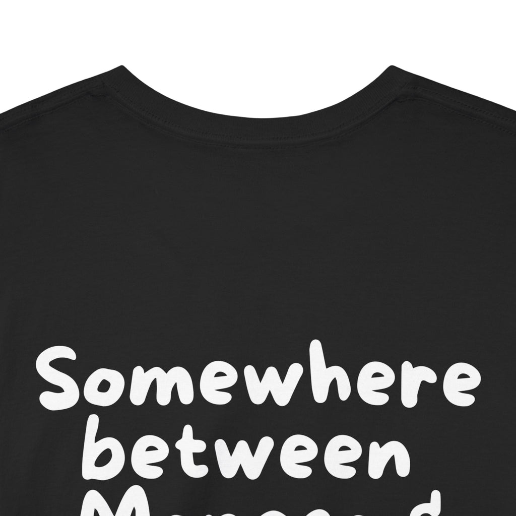 Somewhere between Monaco & bad decisions Black Tee — Casual Handwritten
