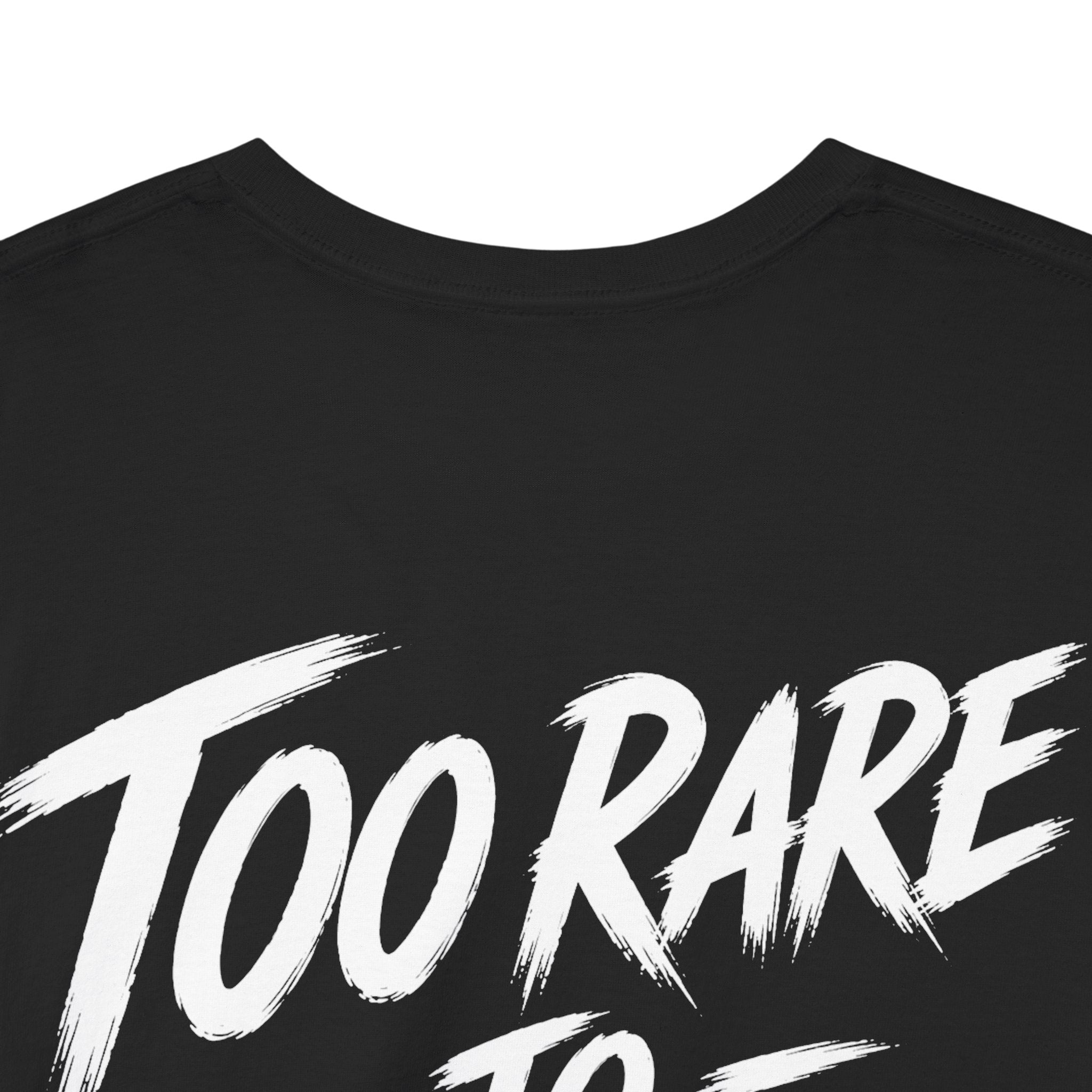 Too rare to explain Black Tee — Vintage Brush