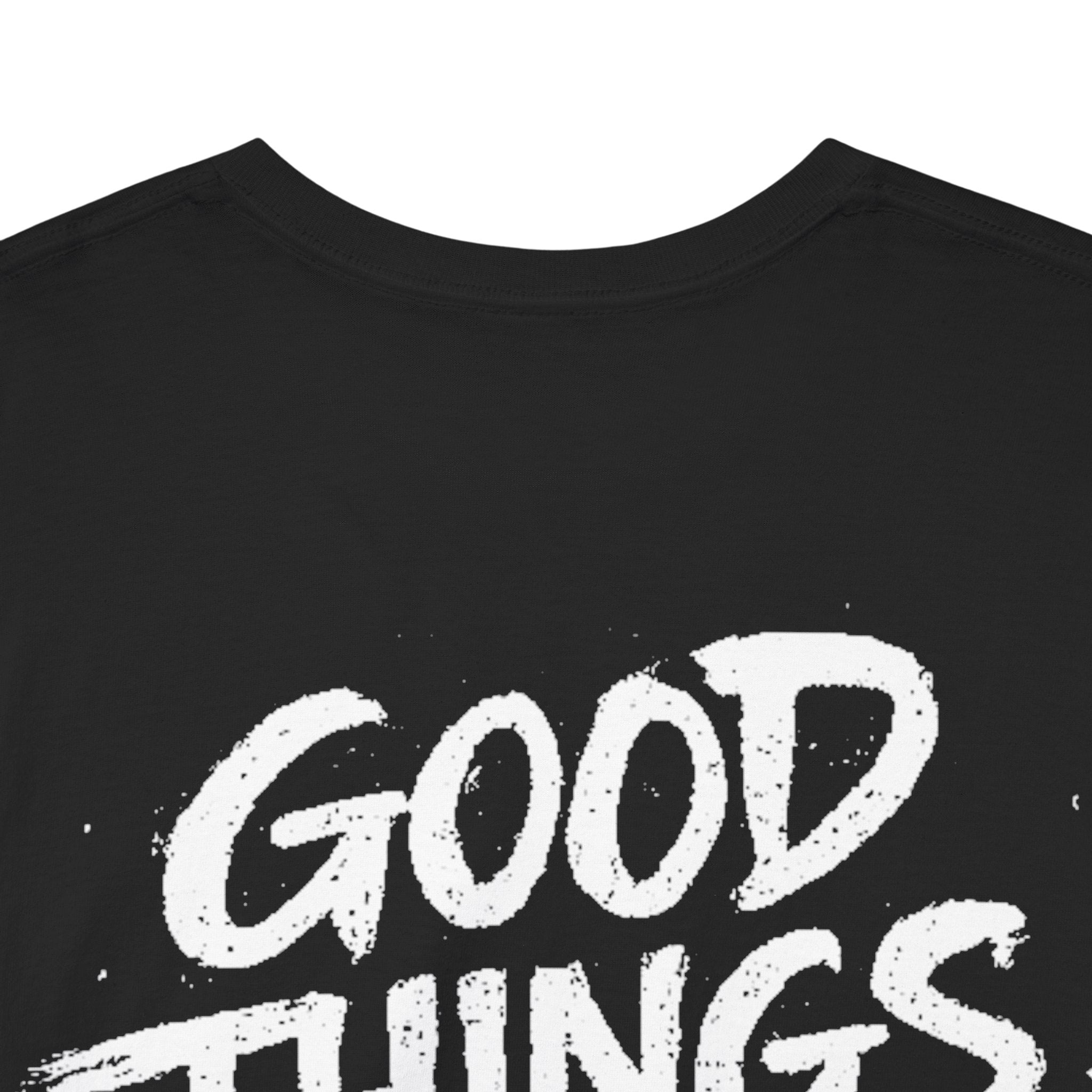 Good things take time Black Tee — Vintage Brush