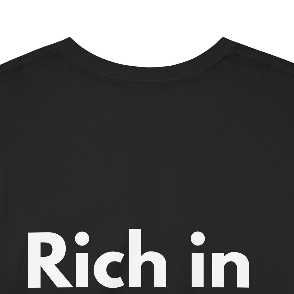 Rich in Delusion Black Tee — Bold Minimal