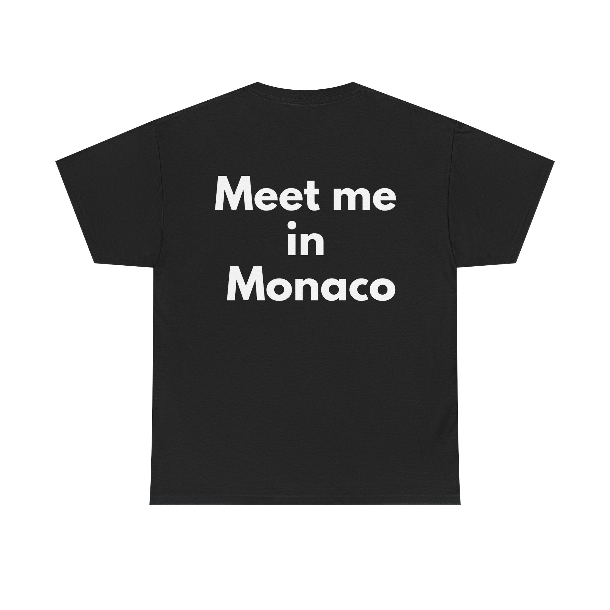 Meet me in Monaco Black Tee — Bold Minimal
