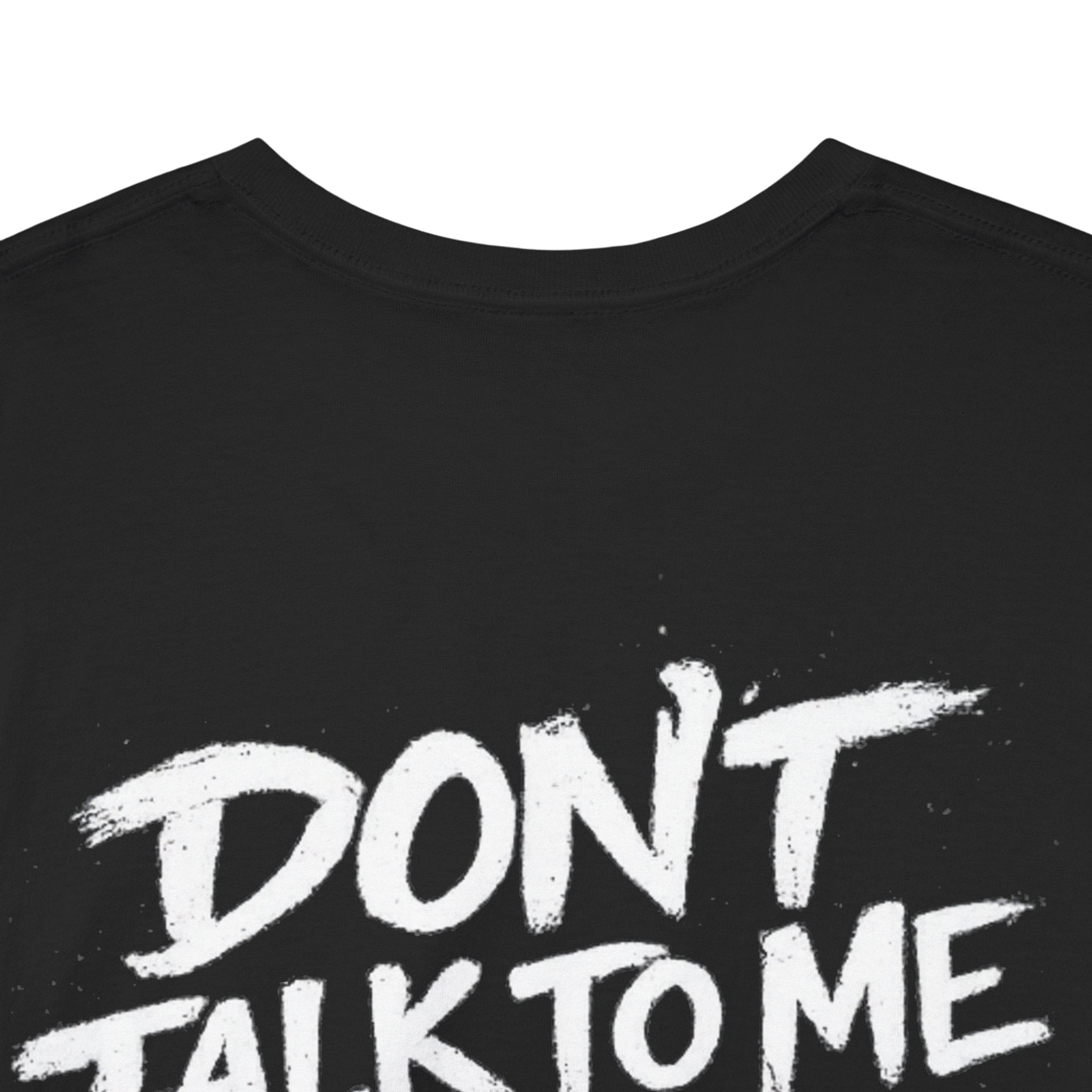 Dont talk to me if youre not blonde Black Tee — Vintage Brush