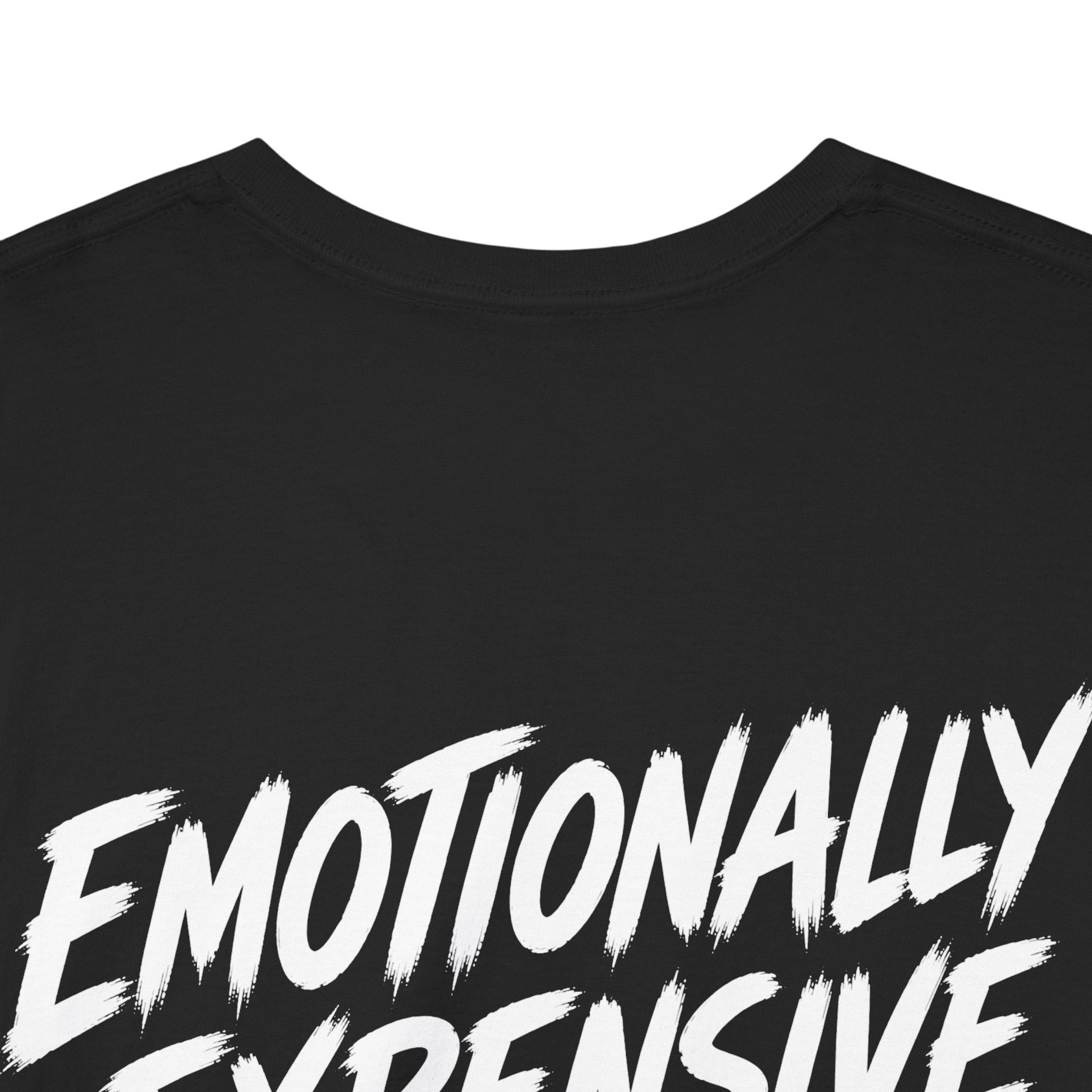 Emotionally expensive Black Tee — Vintage Brush