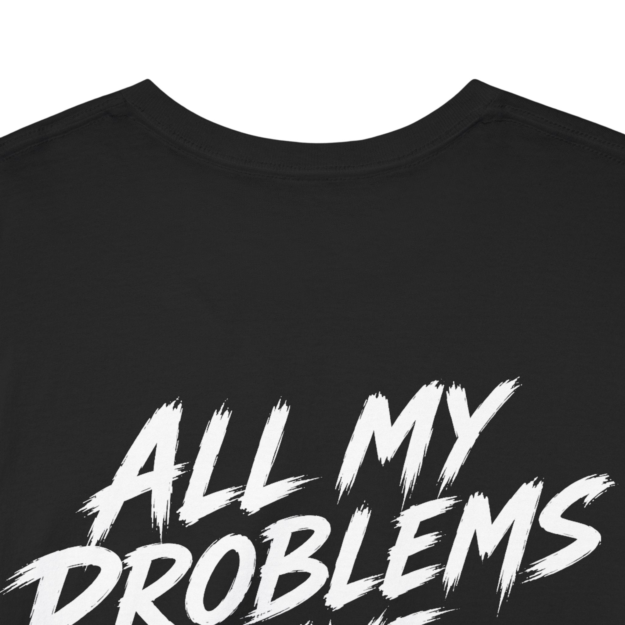 All my problems have blonde hair Black Tee — Vintage Brush