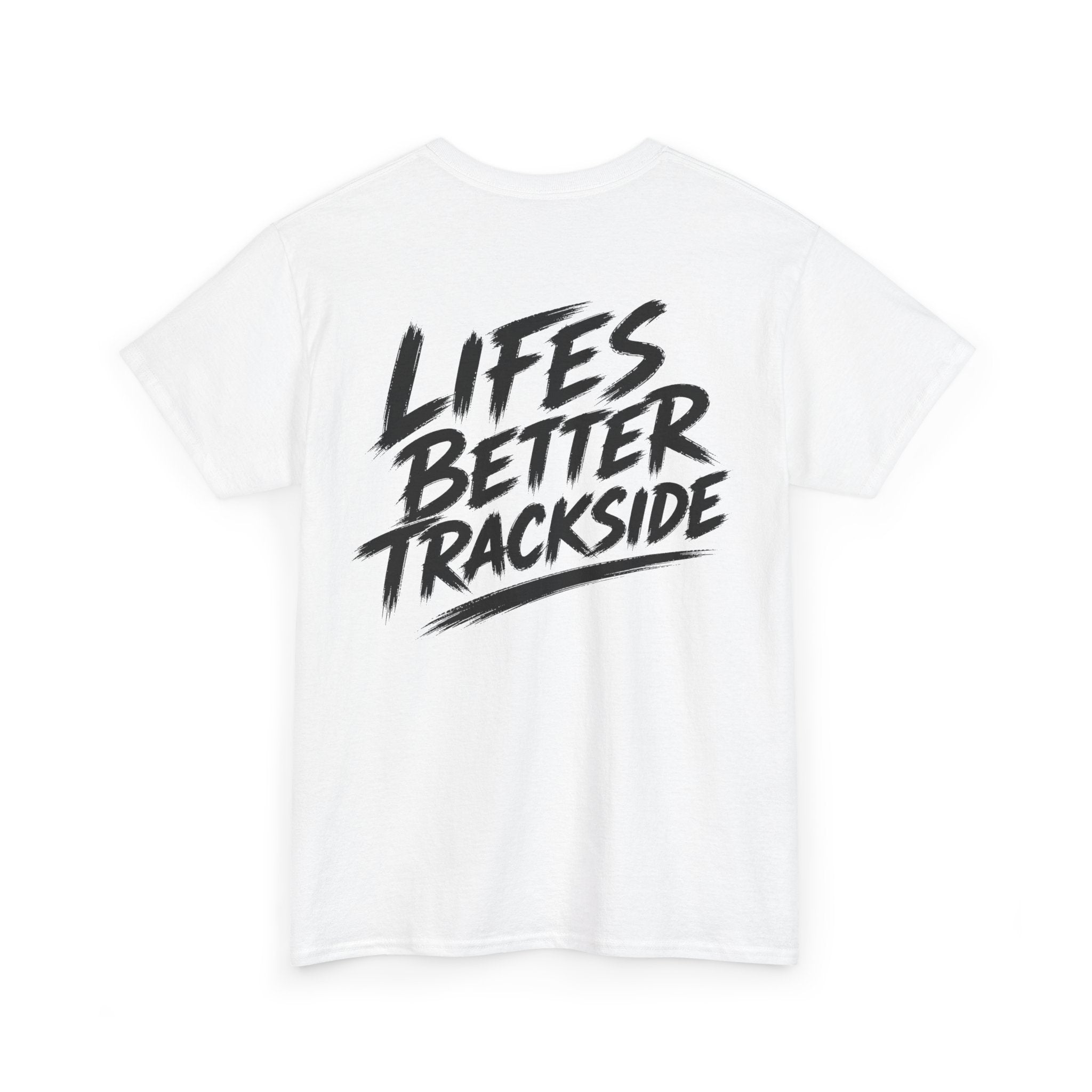 Life is better Trackside White Tee — Vintage Brush