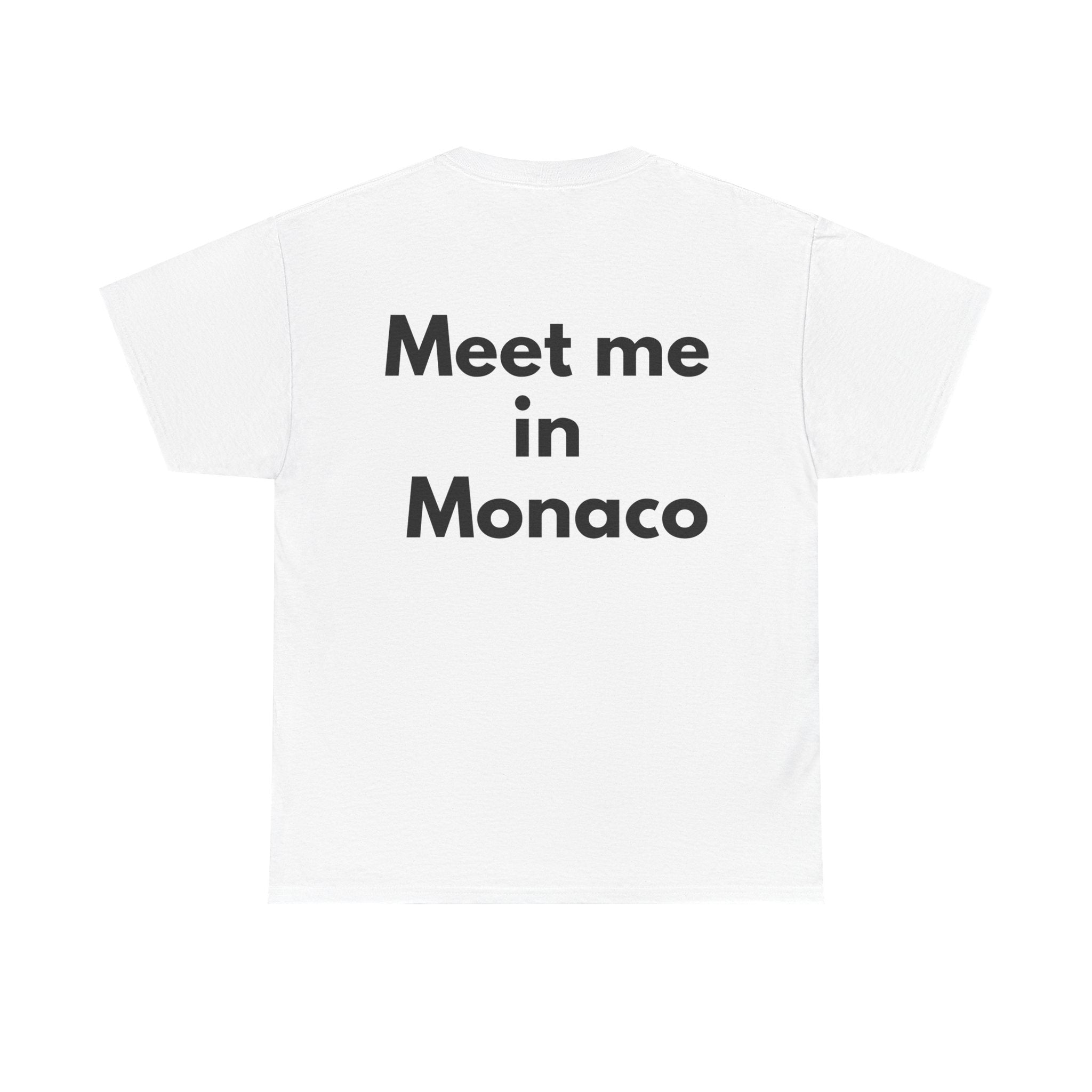 Meet me in Monaco White Tee — Bold Minimal