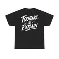 Too rare to explain Black Tee — Vintage Brush