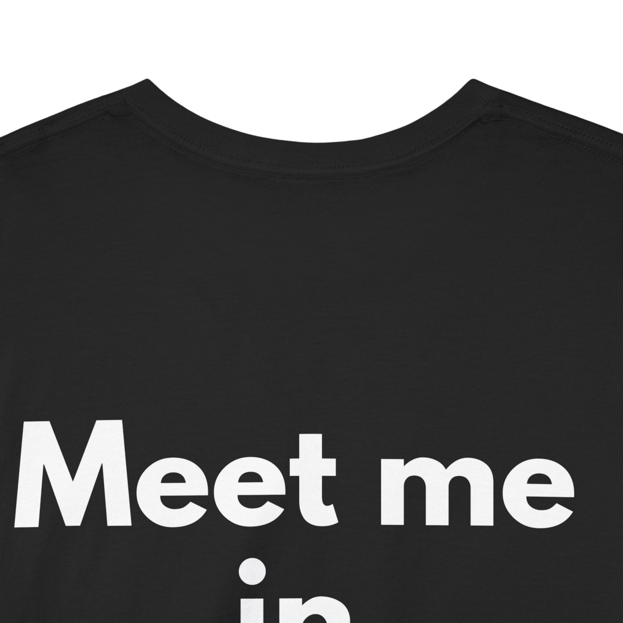 Meet me in Mykonos Black Tee — Bold Minimal
