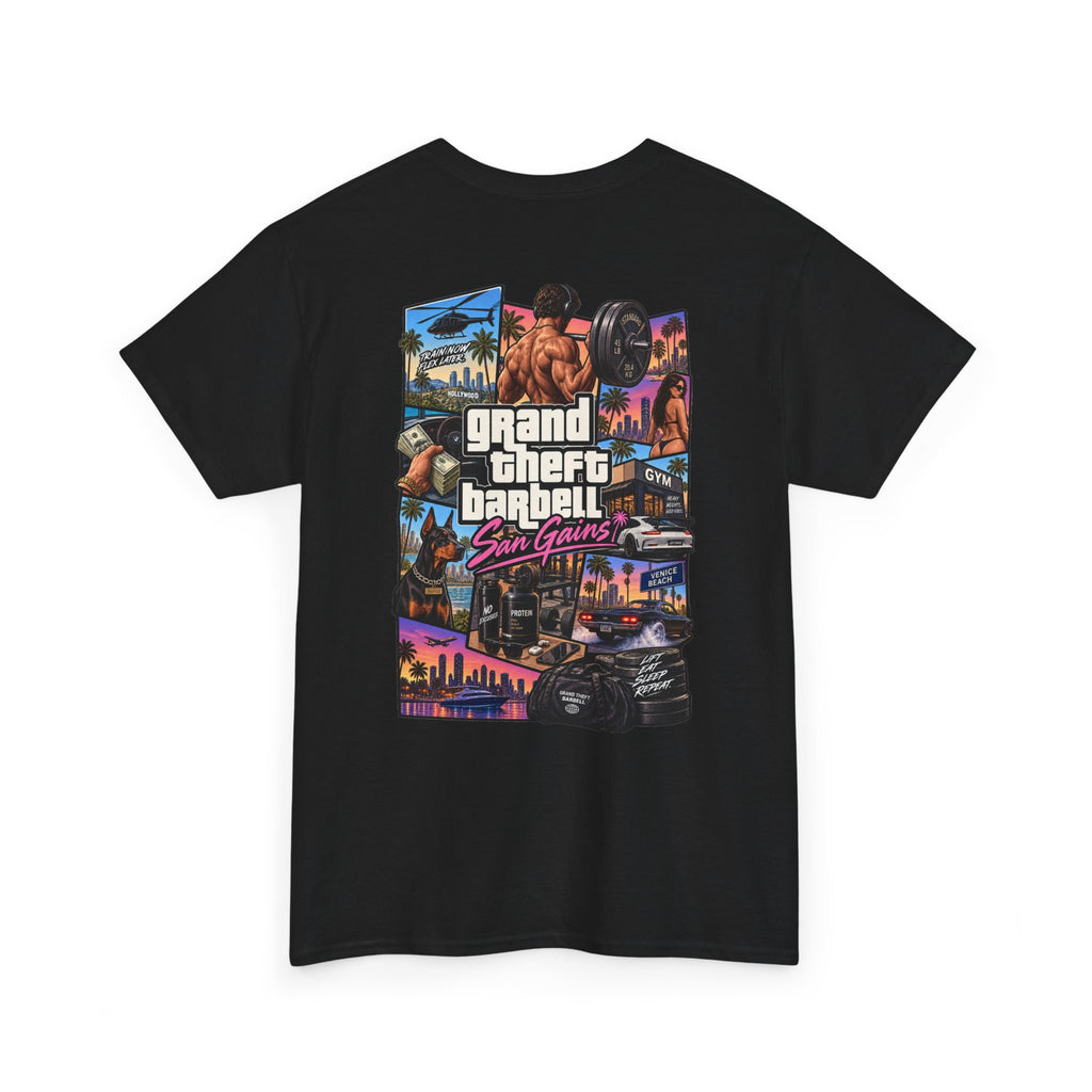 GRAND THEFT BARBELL Black Tee
