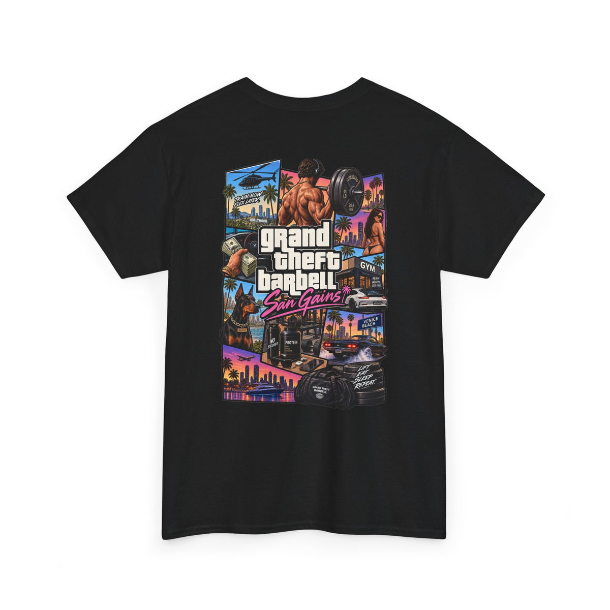 GRAND THEFT BARBELL Black Tee