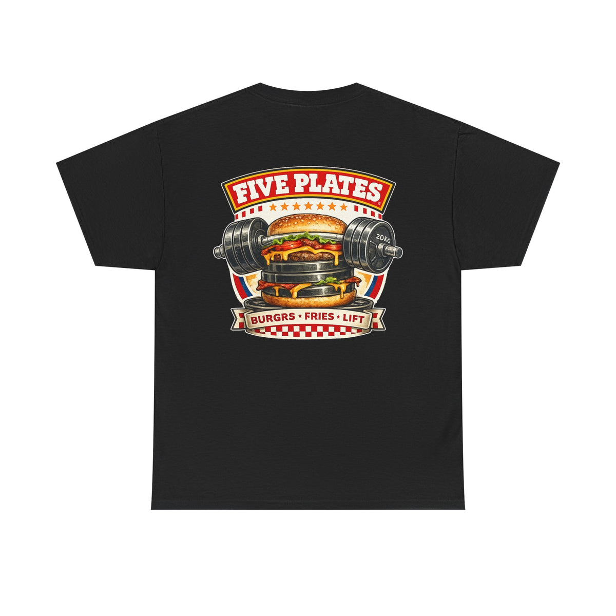 FIVE PLATES Black Tee