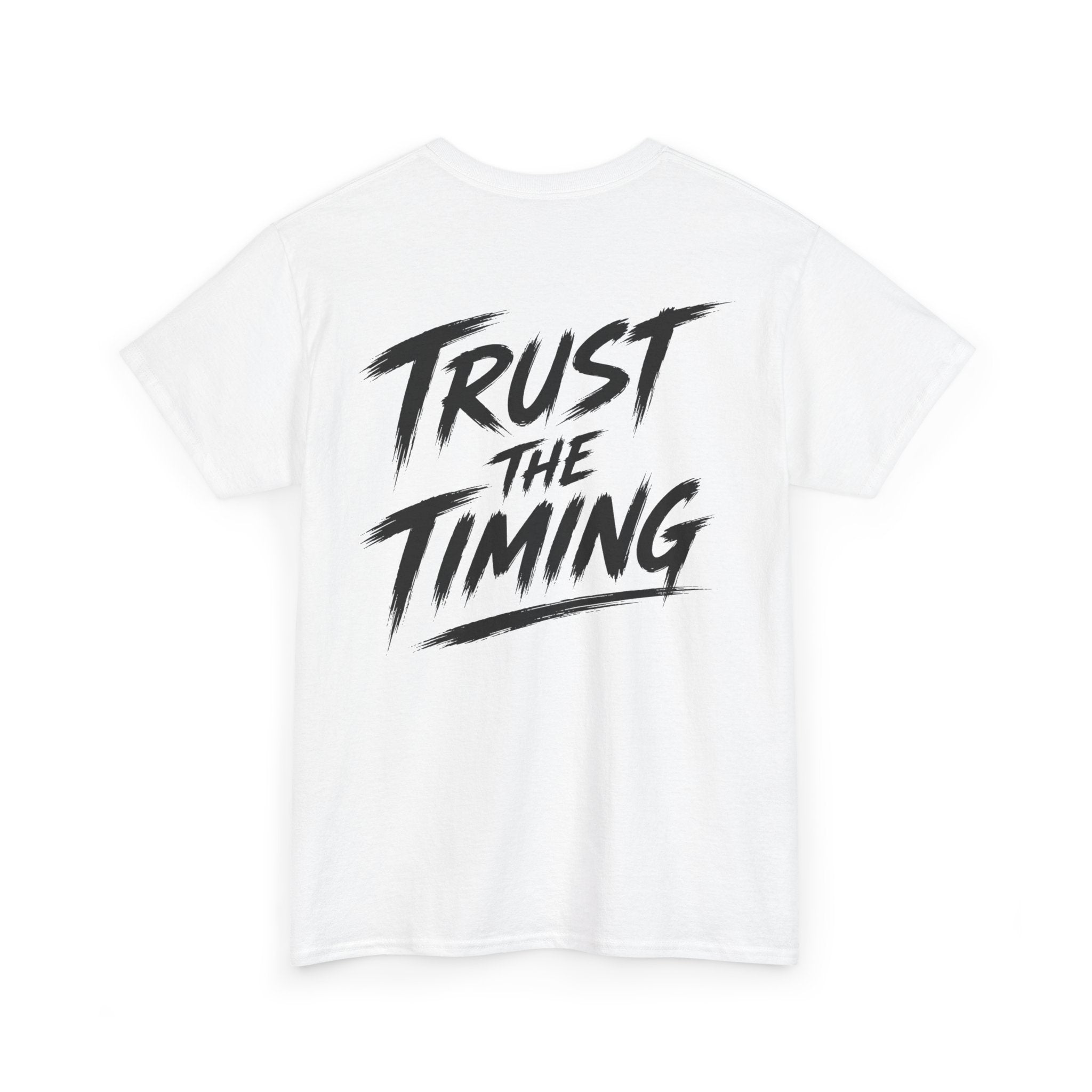 Trust the timing White Tee — Vintage Brush