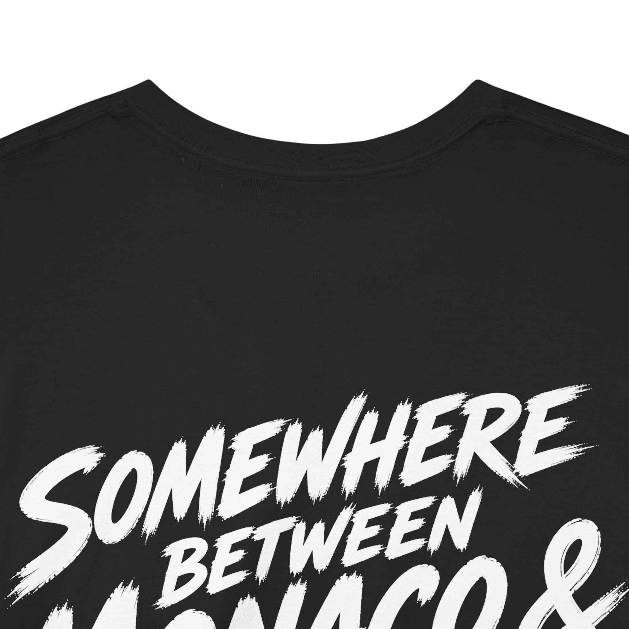 Somewhere between Monaco & bad decisions Black Tee — Vintage Brush