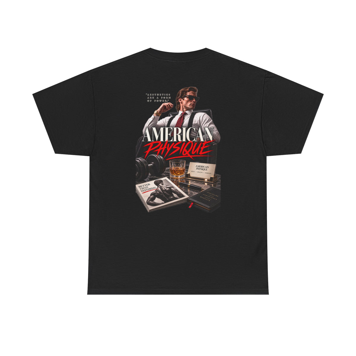 AMERICAN PHYSIQUE Black Tee