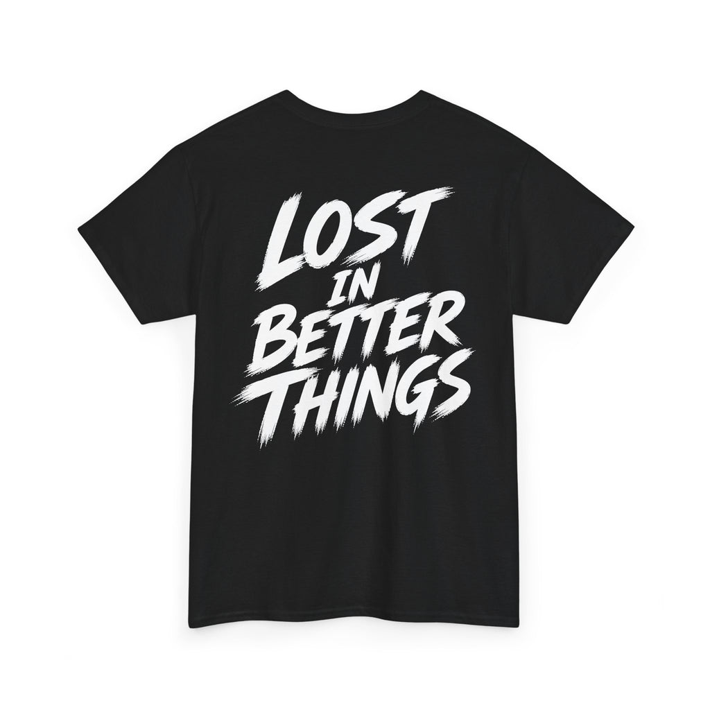 Lost in better things Black Tee — Vintage Brush