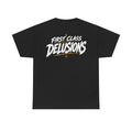 First Class Delusion Black Tee — Vintage Brush