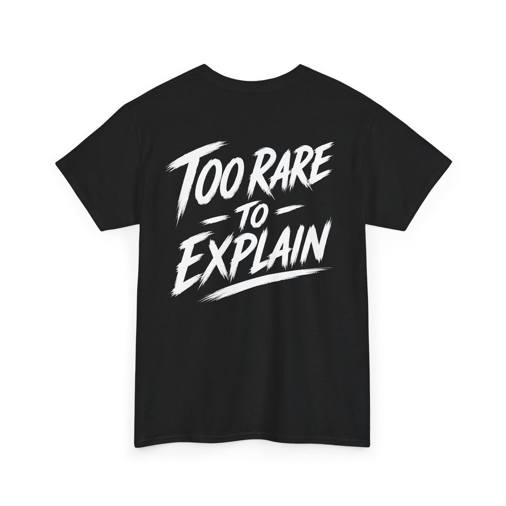 Too rare to explain Black Tee — Vintage Brush