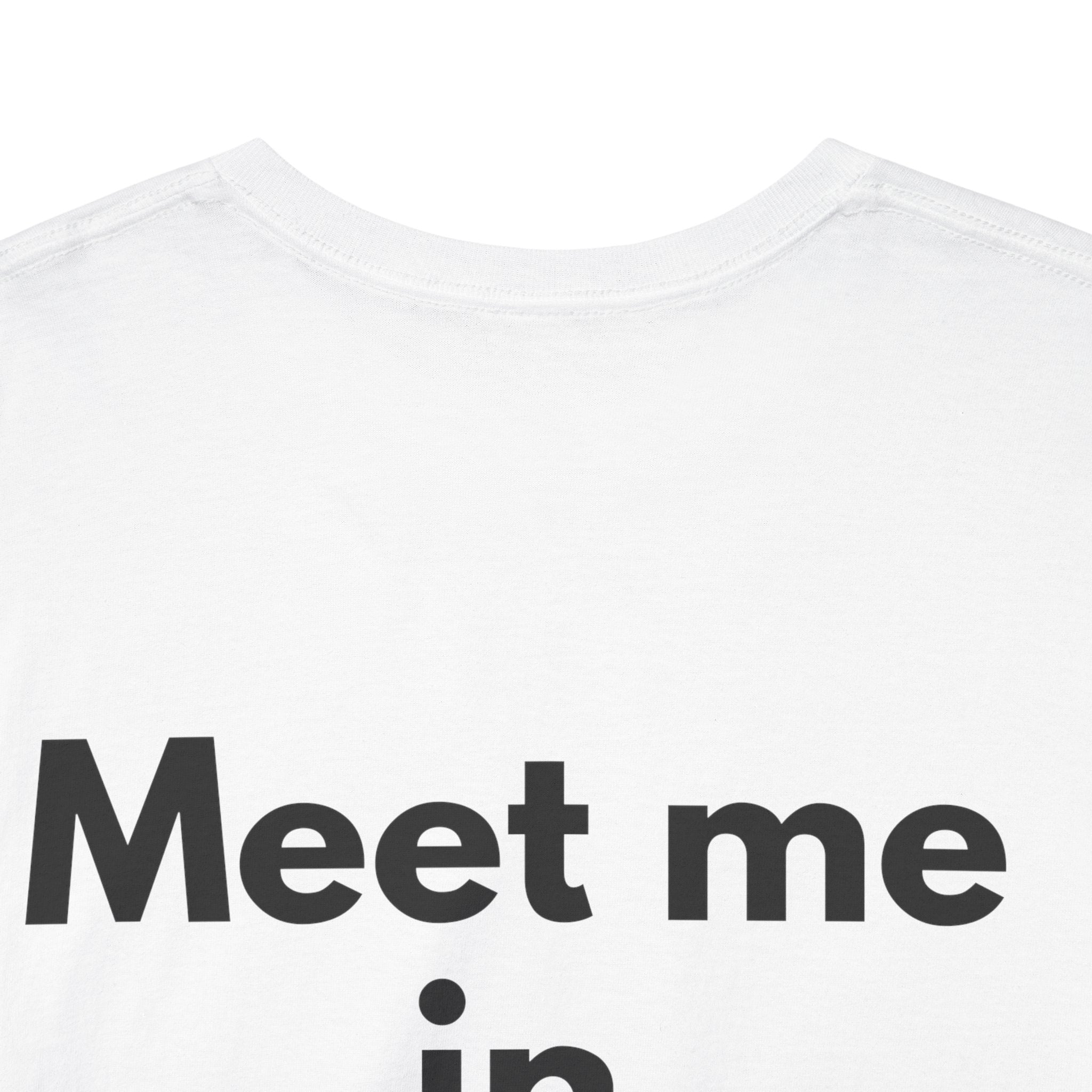 Meet me in Mykonos White Tee — Bold Minimal