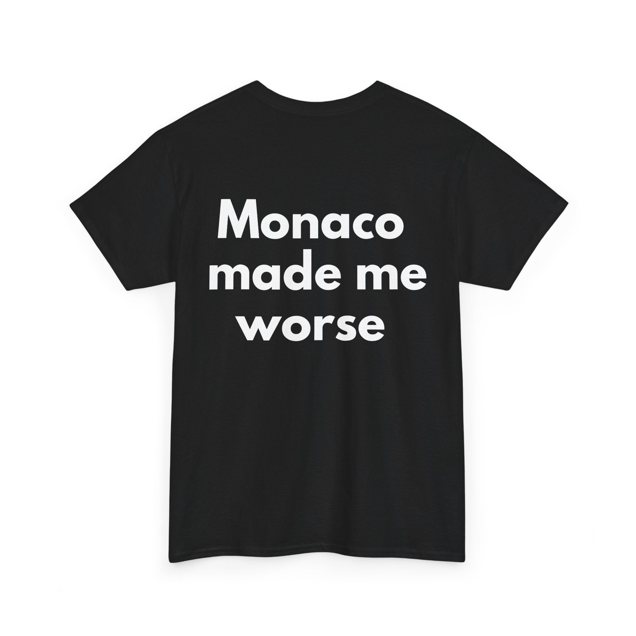 Monaco made worse Black Tee — Bold Minimal
