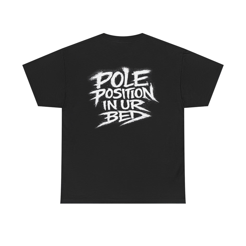Pole position in your bed Black Tee — Vintage Brush