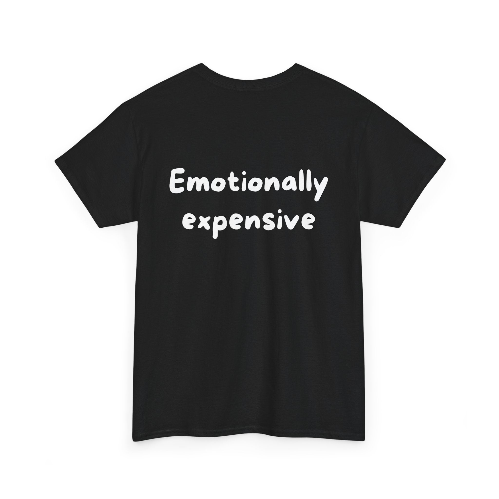 Emotionally expensive Black Tee — Casual Handwritten