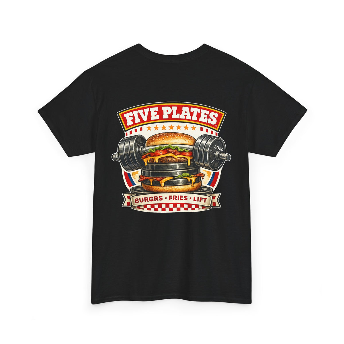 FIVE PLATES Black Tee