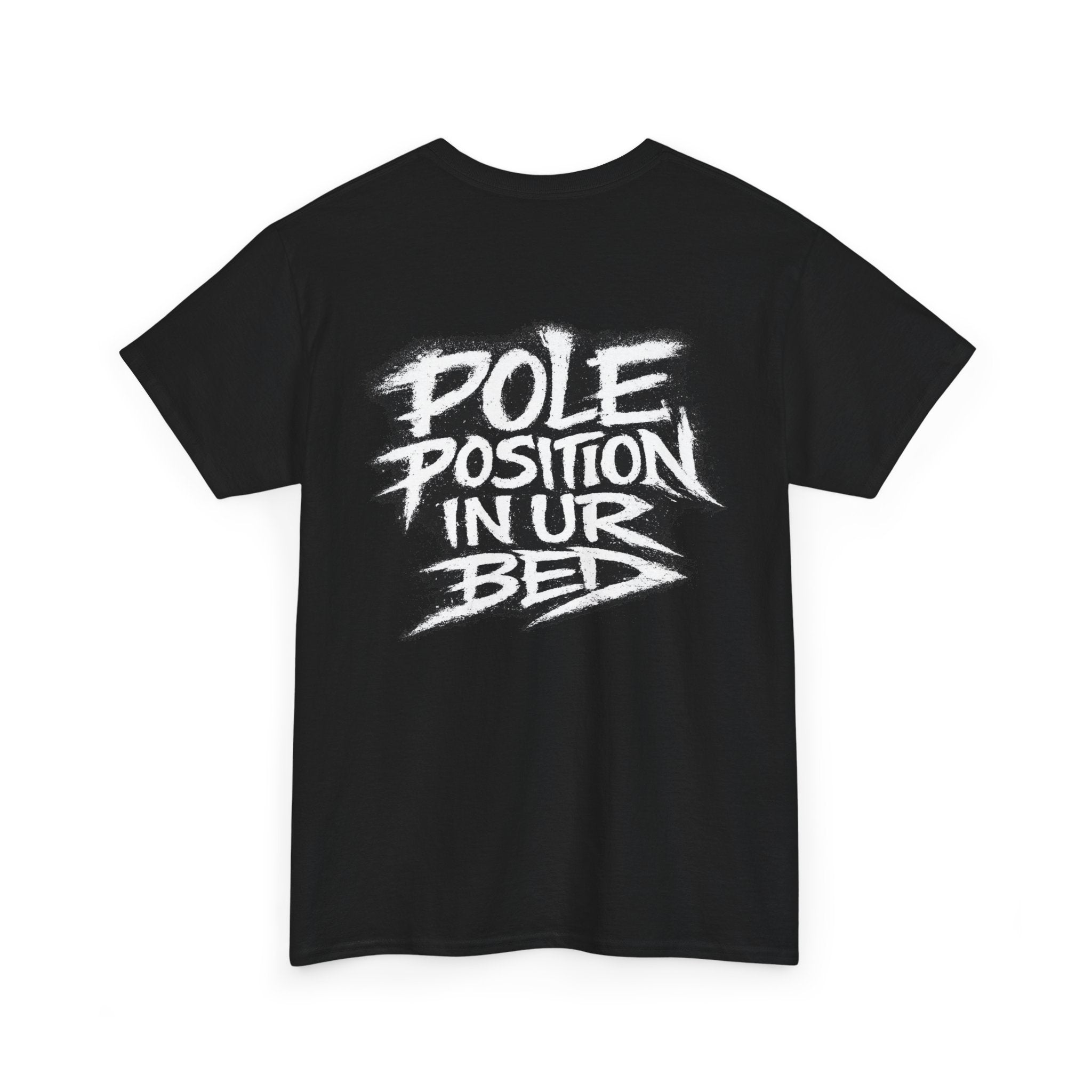Pole position in your bed Black Tee — Vintage Brush