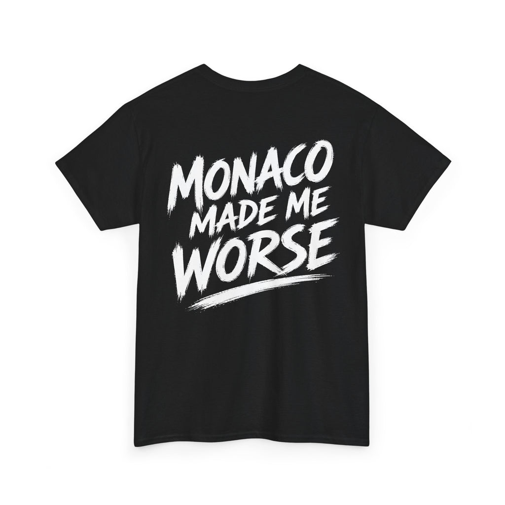 Monaco made worse Black Tee — Vintage Brush