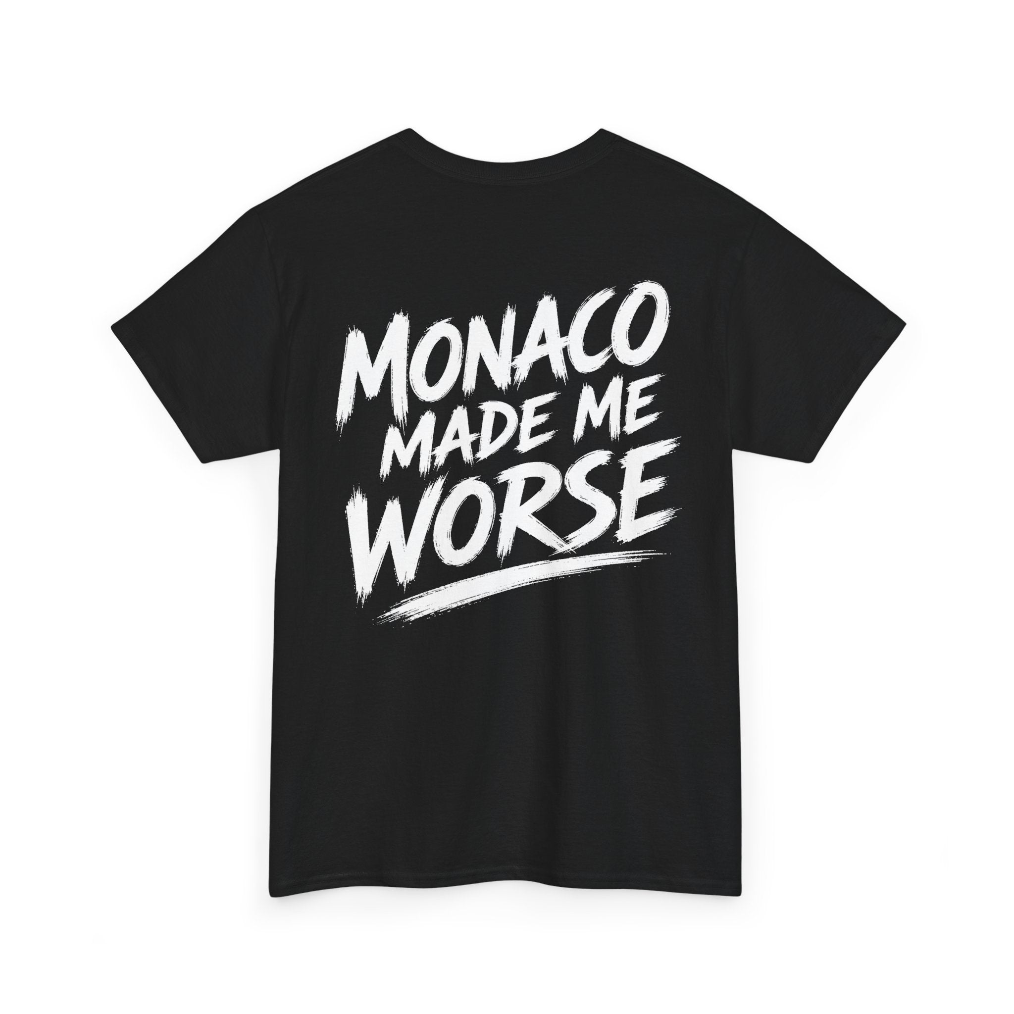Monaco made worse Black Tee — Vintage Brush