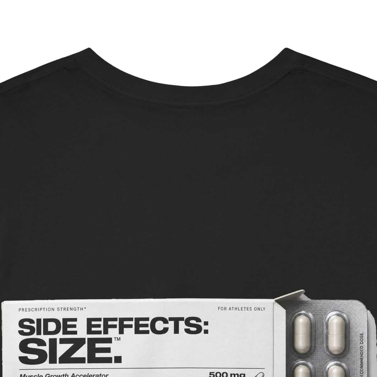 SIDE EFFECTS: SIZE Black Tee