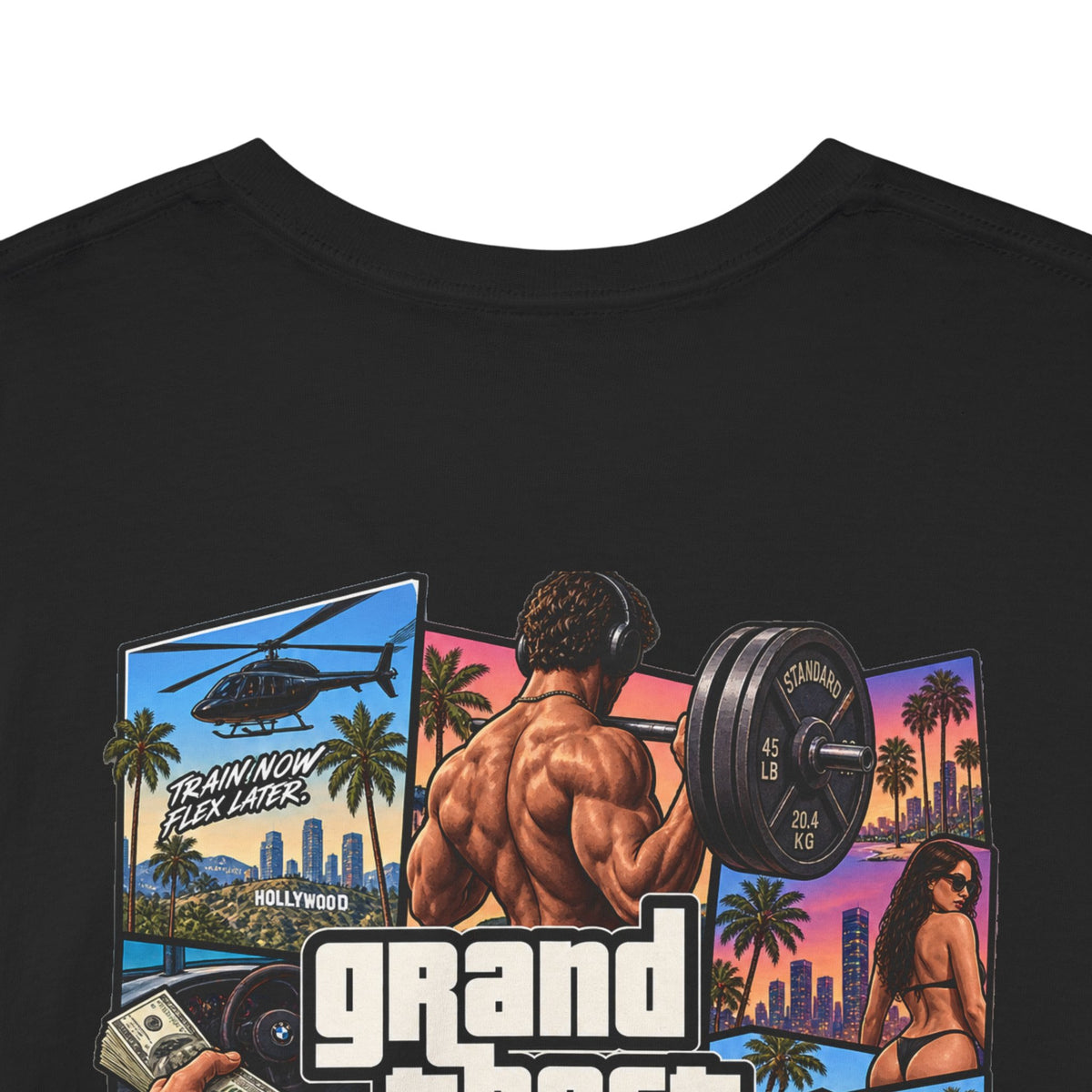 GRAND THEFT BARBELL Black Tee