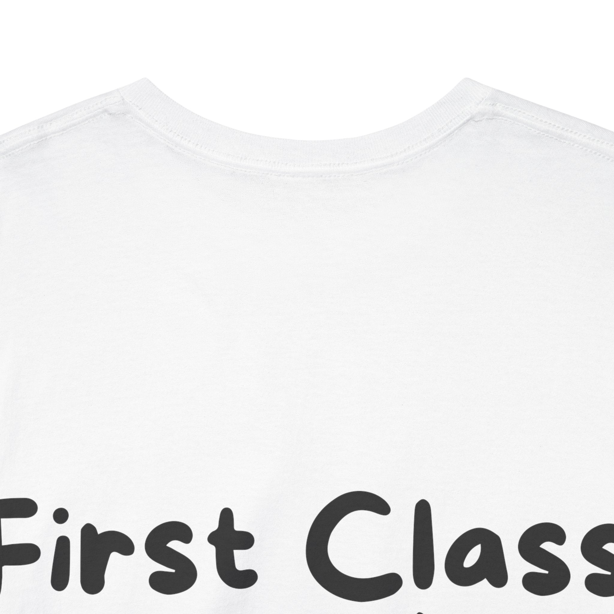First Class mistake White Tee — Casual Handwritten