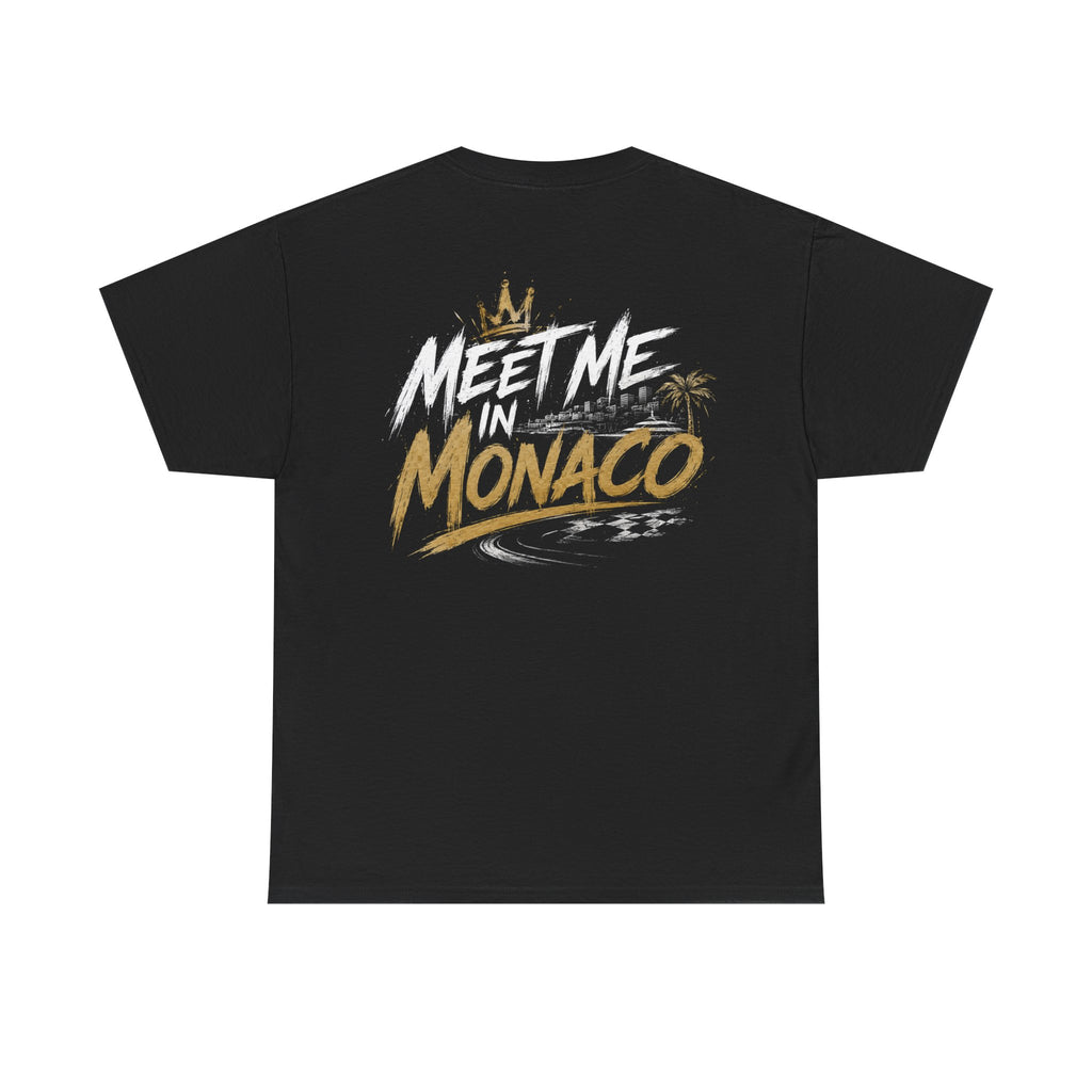 Meet me in Monaco Black Tee — Vintage Brush