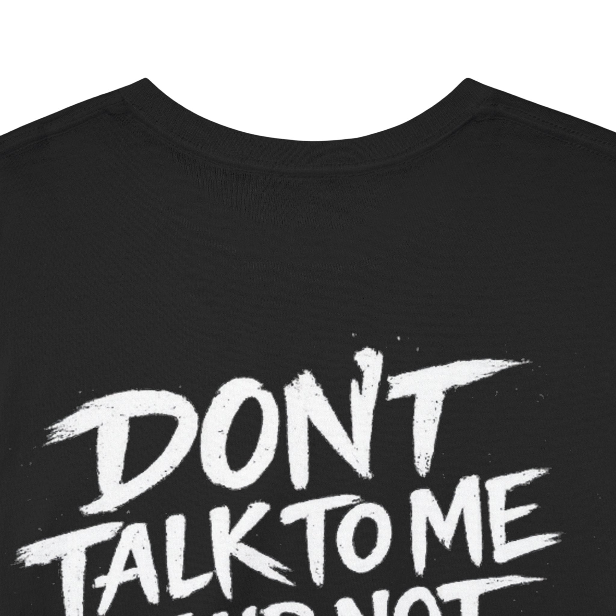Dont talk to me if youre not brunette Black Tee — Vintage Brush
