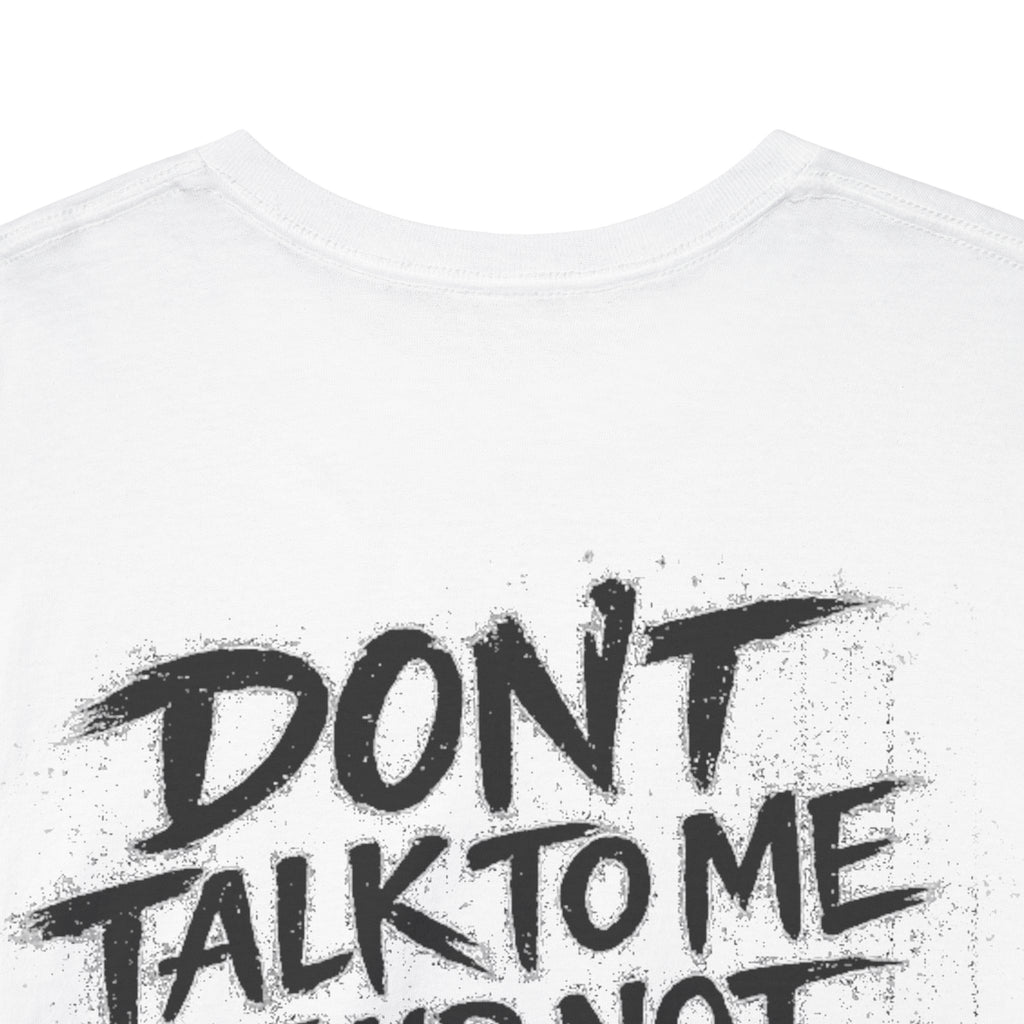 Dont talk to me if youre not brunette White Tee — Vintage Brush