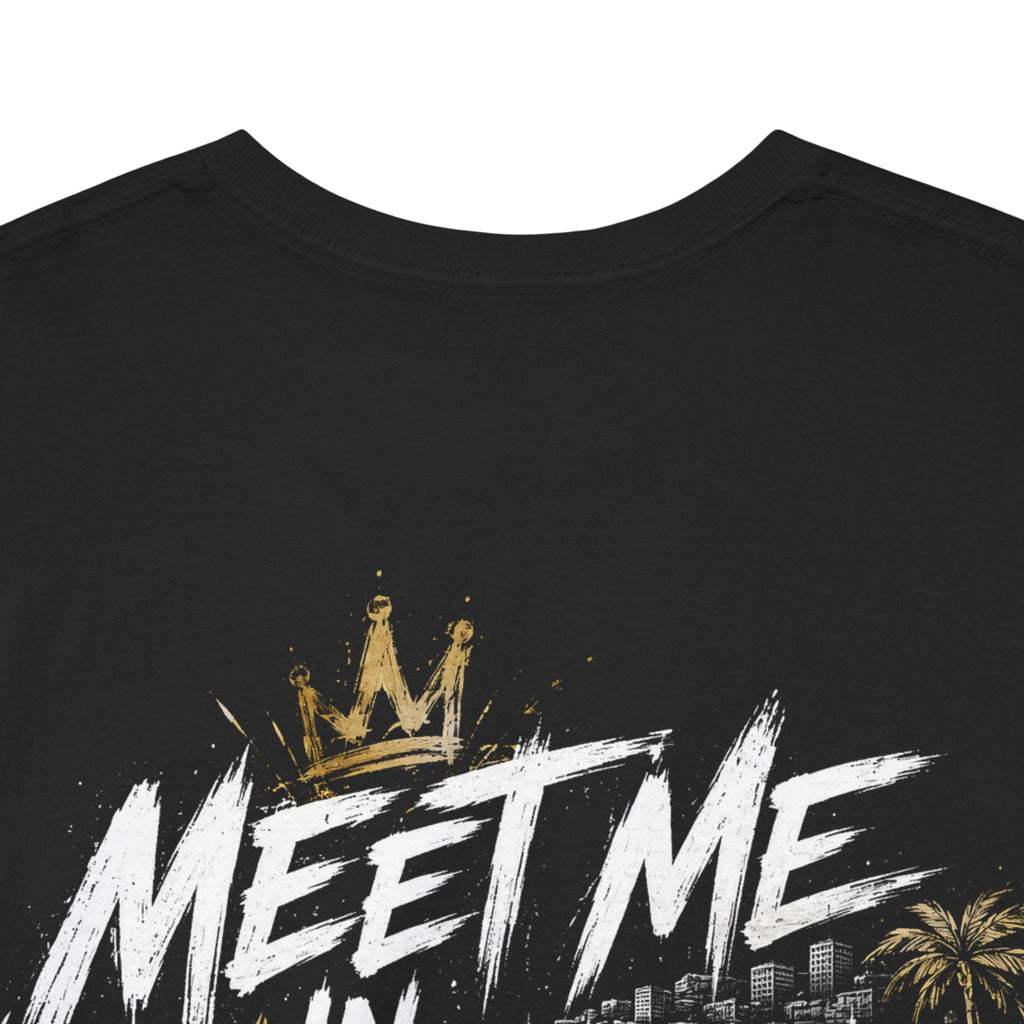 Meet me in Monaco Black Tee — Vintage Brush