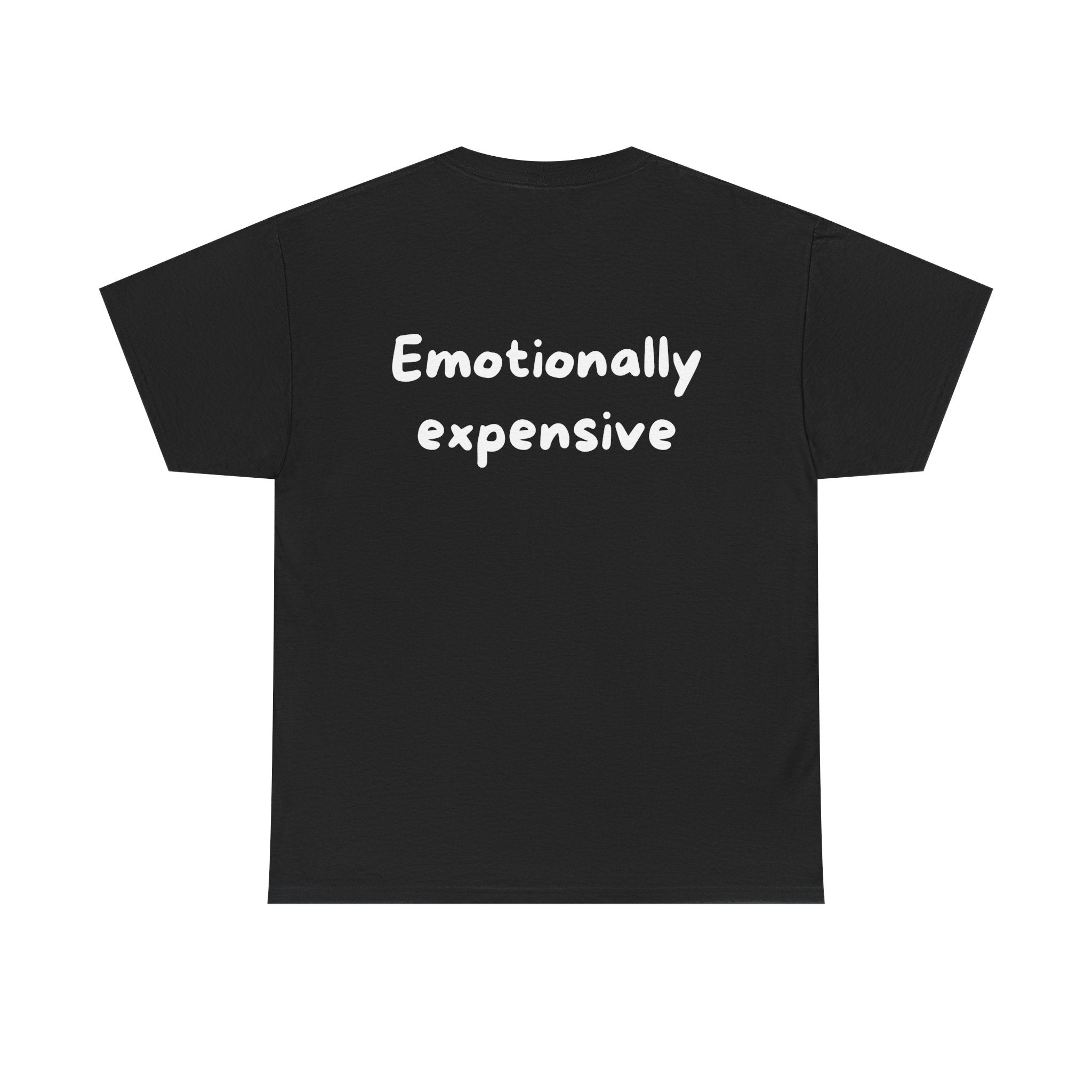 Emotionally expensive Black Tee — Casual Handwritten