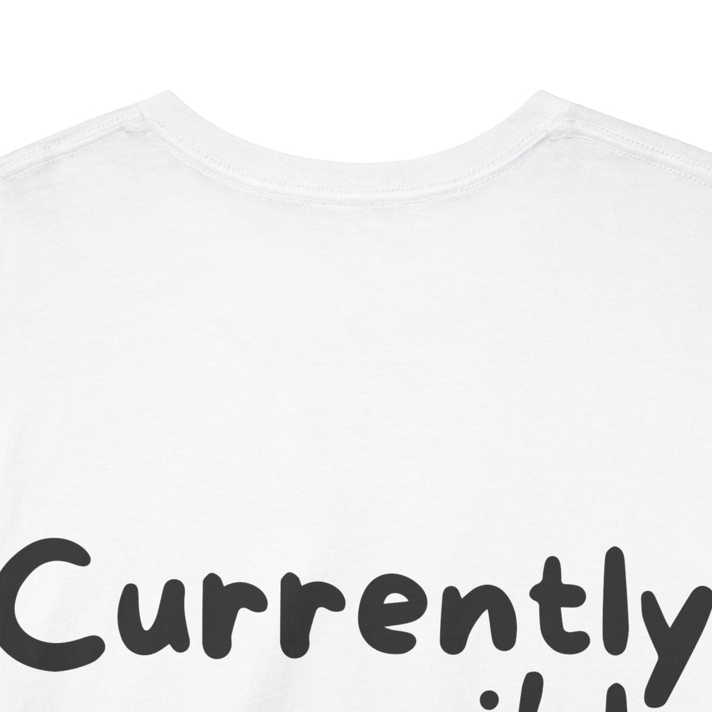 Currently unavaible White Tee — Casual Handwritten