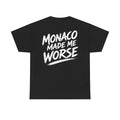 Monaco made worse Black Tee — Vintage Brush