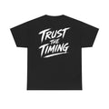 Trust the timing Black Tee — Vintage Brush