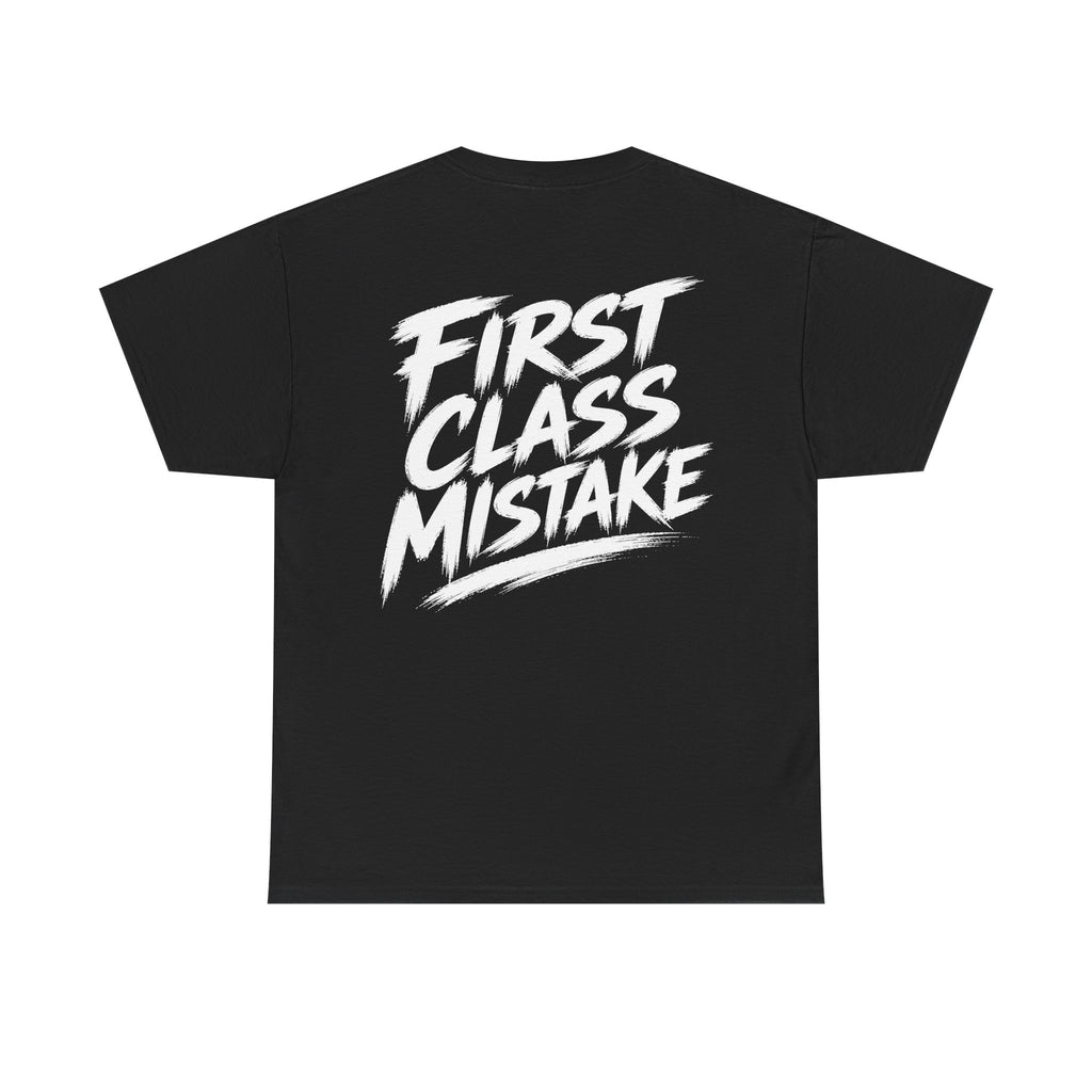 First Class mistake Black Tee — Vintage Brush