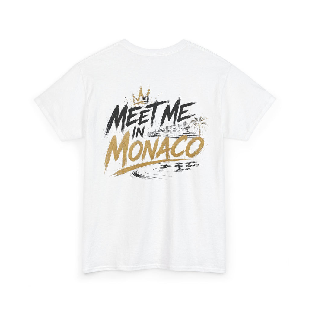 Meet me in Monaco White Tee — Vintage Brush