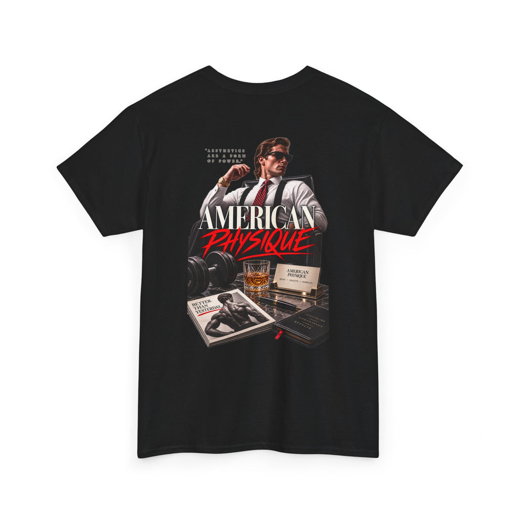AMERICAN PHYSIQUE Black Tee