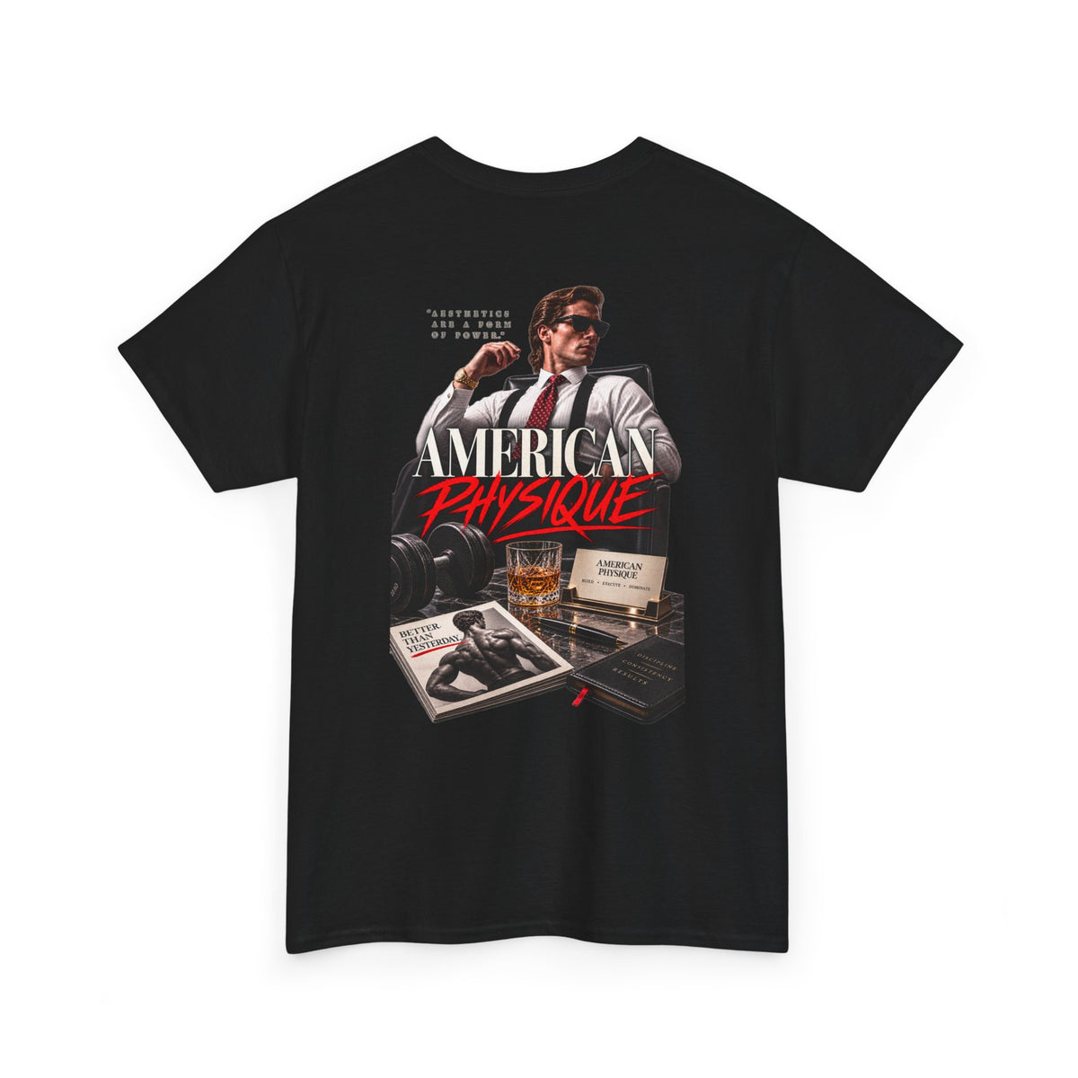 AMERICAN PHYSIQUE Black Tee