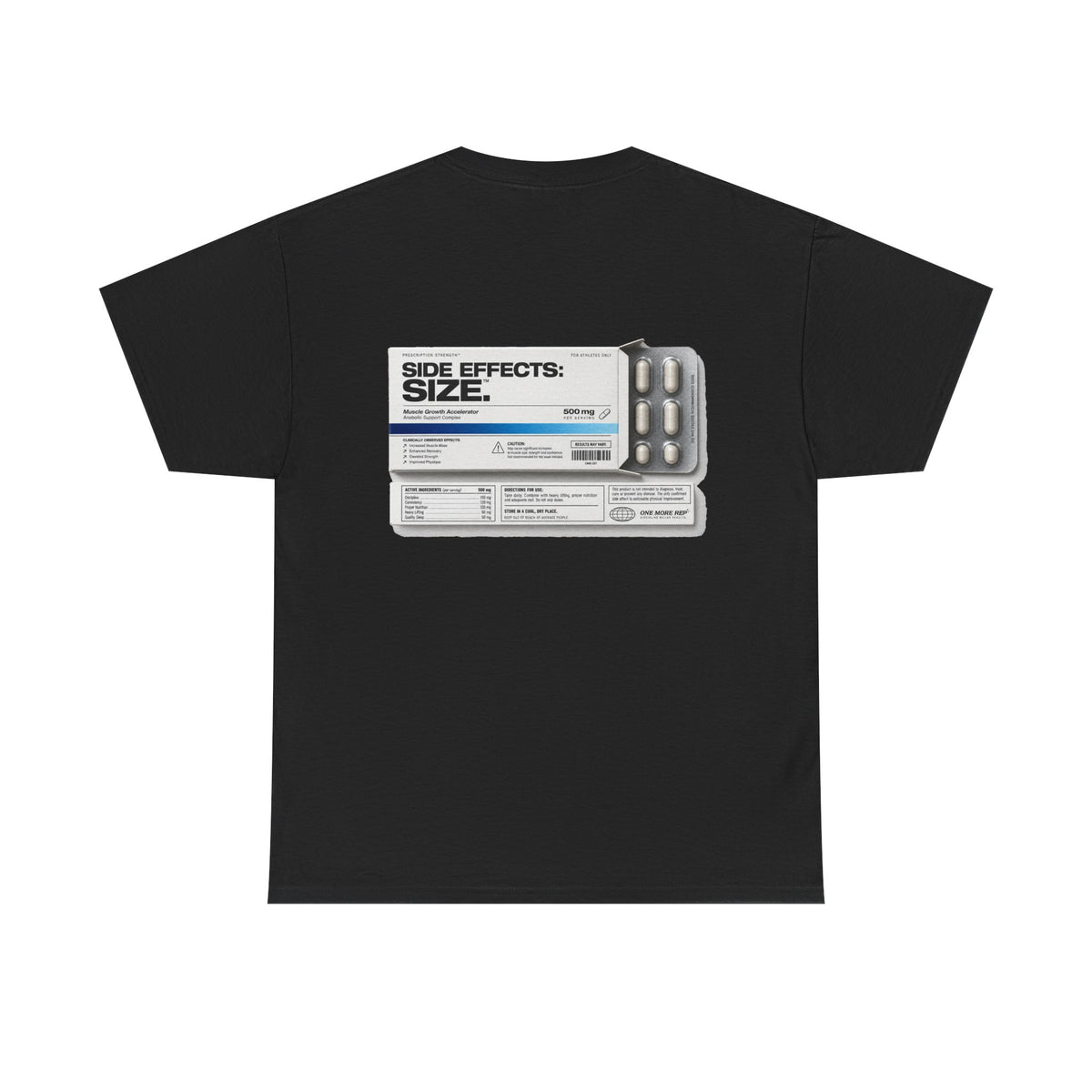 SIDE EFFECTS: SIZE Black Tee