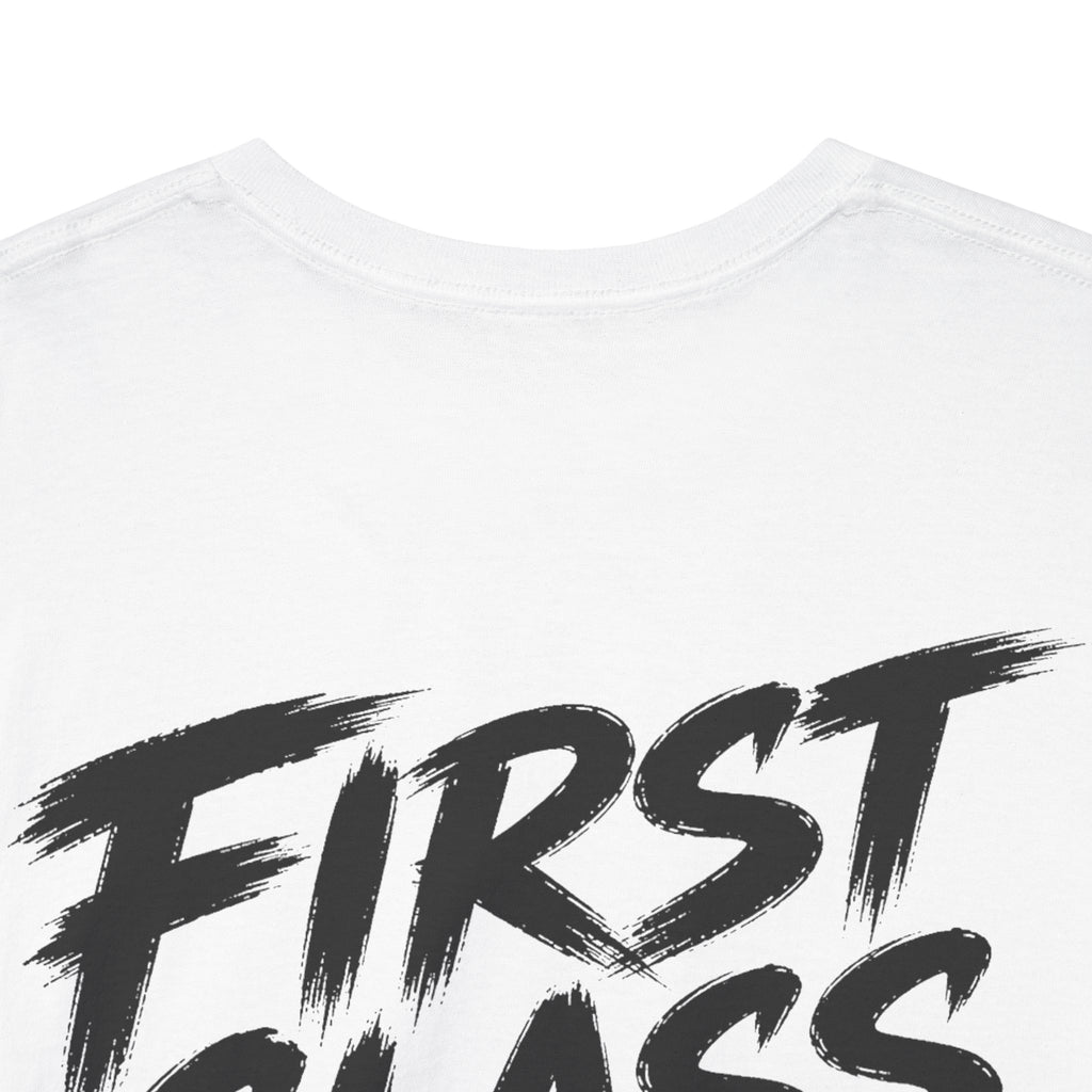 First Class mistake White Tee — Vintage Brush
