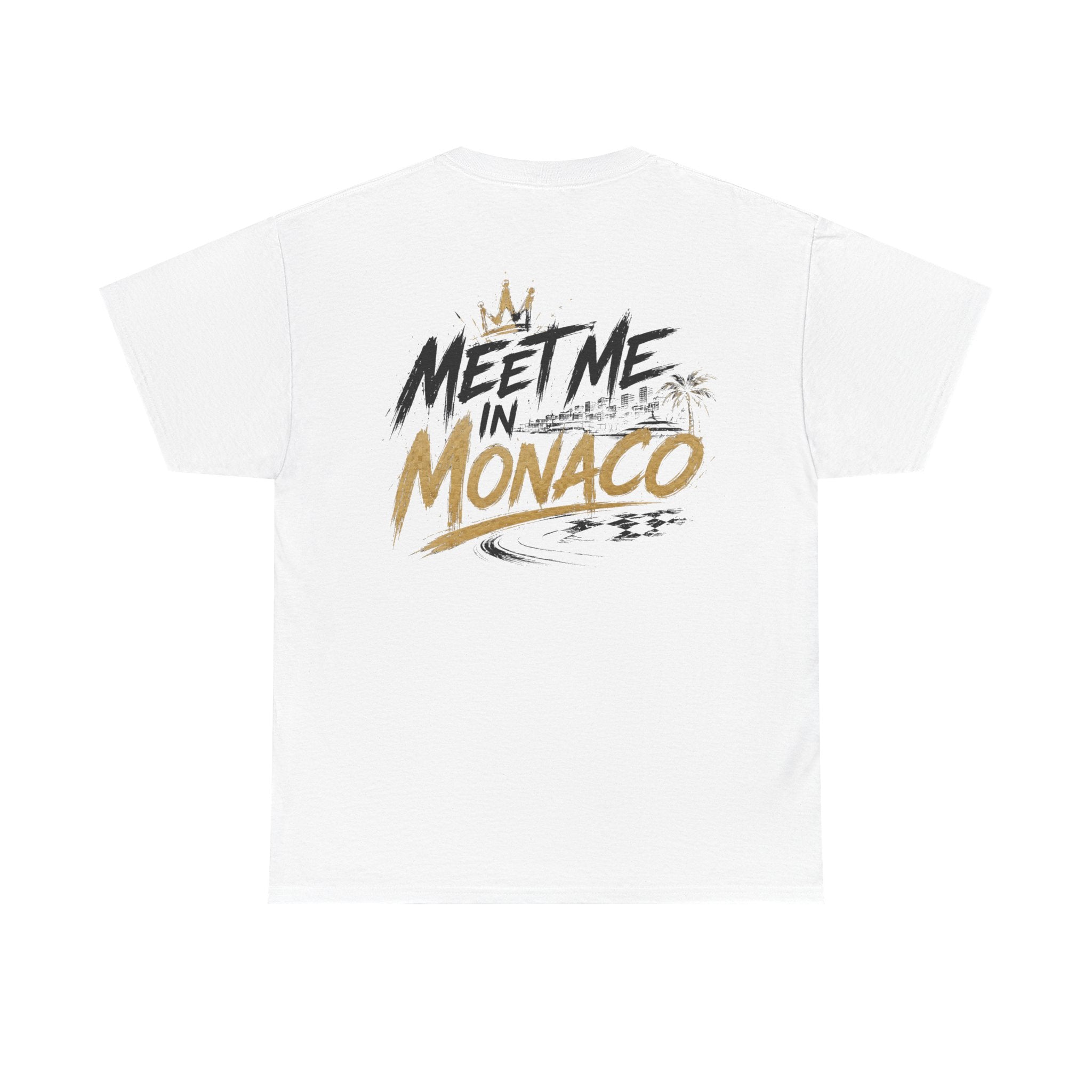 Meet me in Monaco White Tee — Vintage Brush