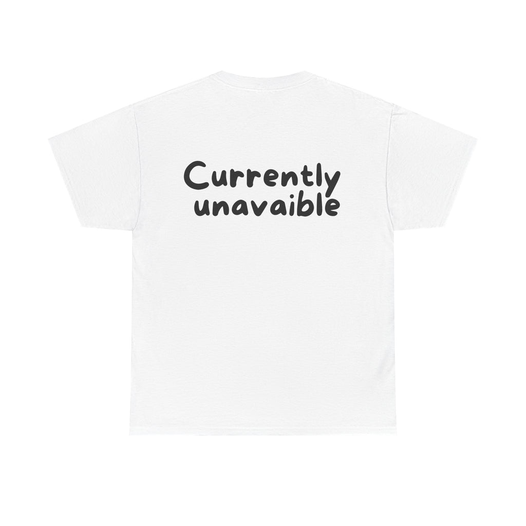 Currently unavaible White Tee — Casual Handwritten