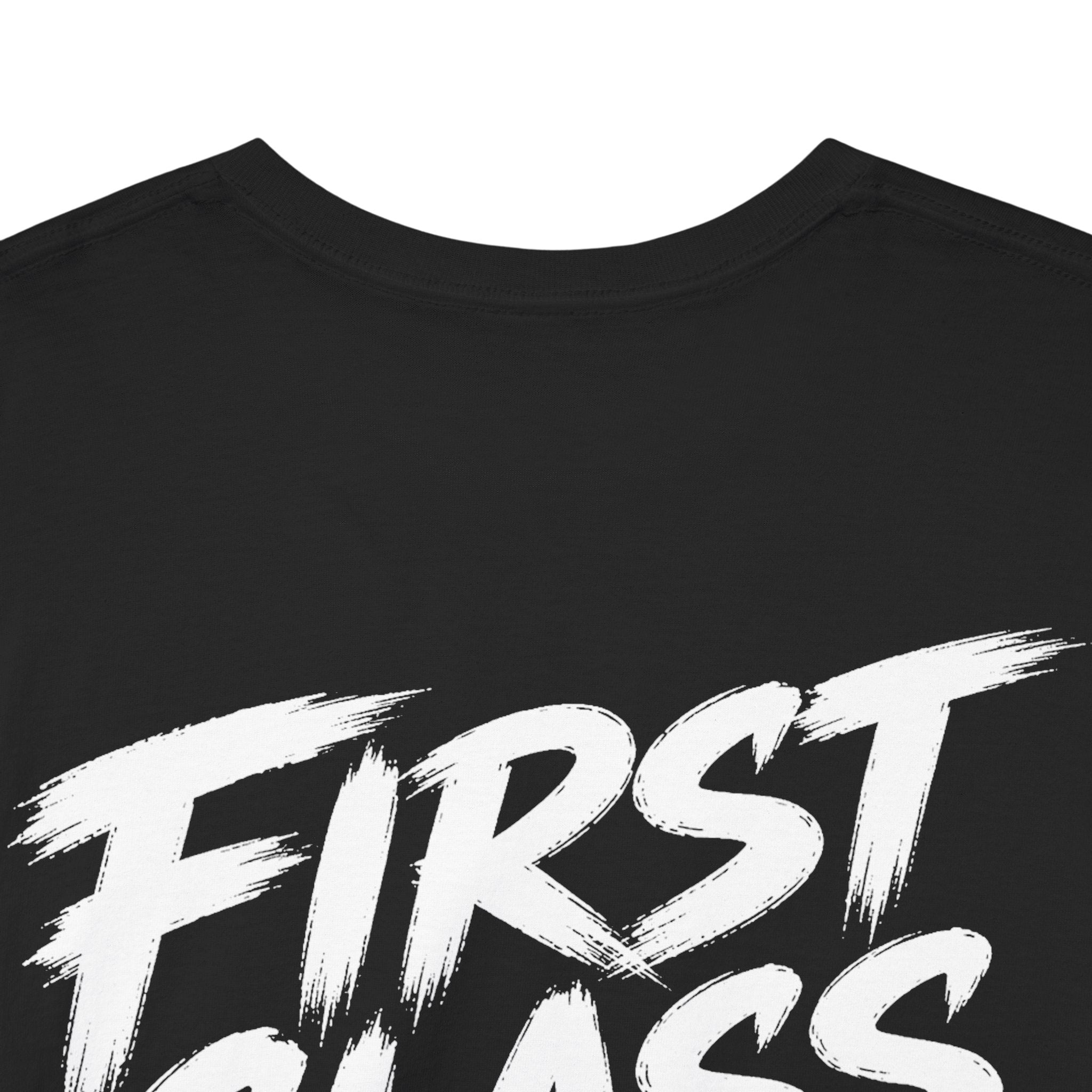 First Class mistake Black Tee — Vintage Brush