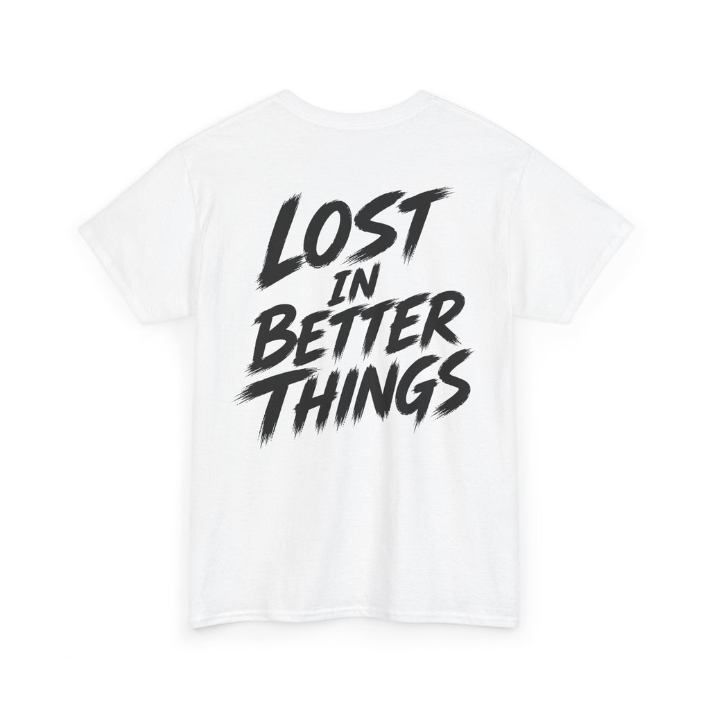 Lost in better things White Tee — Vintage Brush